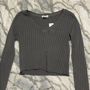 Cute charcoal grey crop top